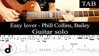 EASY LOVER - Phil Collins, Bailey: SOLO guitar cover + TAB