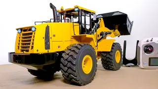 UNBOXING RC HYDRAULIC WHEEL LOADER FAROE YELLOW RTR WITH SOUND, LIGHT, REMOTE CONTROL!!