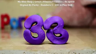 Numbers 1-100 in Play Doh x8 speed