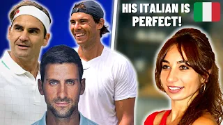 POLYGLOT Reacts: Which TENNIS CELEBRITY speaks the BEST ITALIAN?