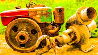 Talented Boy Restores, Upgrades Classic Water Pump From Scrap Metal / Restore Diesel Engine Like New