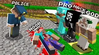 Minecraft NOOB vs PRO vs HACKER vs GOD : INVESTIGATION  NOOB! in Minecraft Animation
