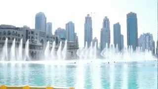 Дубай. Танцующие фонтаны, днем