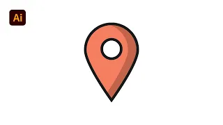 How to Draw Location Pin Icon  in Adobe Illustrator | ShovoNation