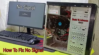 How To Fix NO Signal Monitor Hindi | No Signal In Desktop Monitor | No Display Black Screen 💻