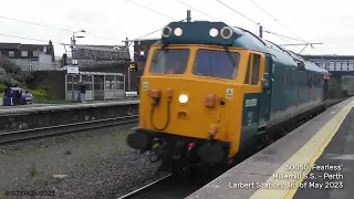 Class 50 to the Highlands | D400 passing Larbert Twice to Collect 37116: 3rd & 4th May 2023