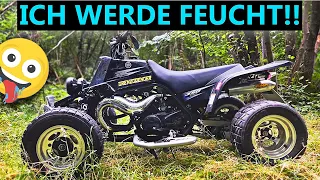 Banshee 350 im Wald driften (viel zu wild!!)