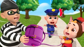 Rescue The Baby - Police Officer Songs + Wheels On The Bus | More Nursery Rhymes & Rosoo Kids Songs