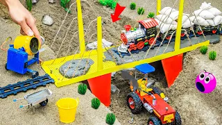 diy tractor Amazing Modern Concrete Bridge Construction | @Mini Creative Dong Anh | @Farm Diorama