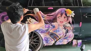 【痛車】レヴォーグの痛車施工メイキング動画！