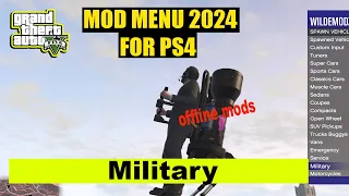 GTA V PS4 Mod menu All Military Vehicle Wildemodz Mod