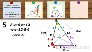 Задачі на коло, вписане в трикутник. 7 геометрія