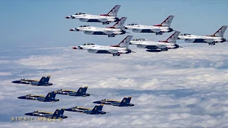 America Strong Joint Blue Angels/Thunderbirds Flyover NYC -- Still Photo Music Video