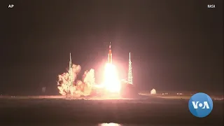 NASA’s Mighty Moon Rocket at Long Last Launches | VOANews