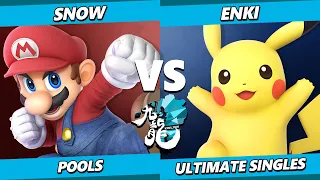 Kowloon 9 - Snow (Mario) Vs. Enki (Pikachu) Smash Ultimate - SSBU