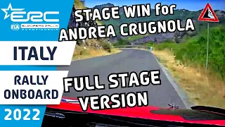 Andrea Crugnola Rally Onboard : 32 km FULL STAGE VIDEO : ERC Rally di Roma Capitale 2022