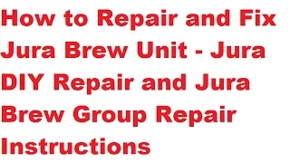 How to Disassemble Jura Brew Group to Fix ERROR 8 | Jura Brew Group Repair