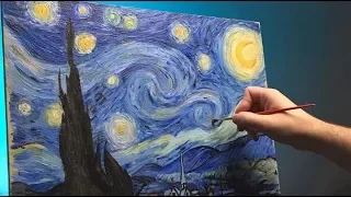 'The Starry Night' Painting Timelapse - One Day Build