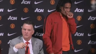 Van Gaal Funny Moment ● Asking About Falcao's English To The Journalists ● MU Press Conference