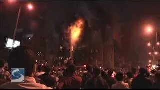 Church fires in Cairo, Egypt (footage)