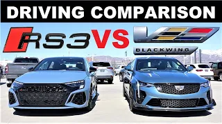 2023 Audi RS3 VS 2023 Cadillac CT4-V Blackwing: Which Super Sedan Drives The Best?