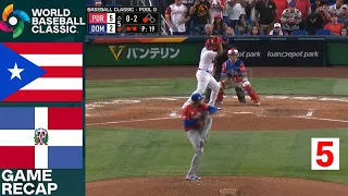 Puerto Rico Vs. Dominican Republic Game 5 Full Highlights | 2023 World Baseball Classic