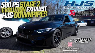 HJS Ece DOWNPIPES + AKRAPOVIC EVOLUTION + Chargepipes + Stage2+Bremse passend für BMW M3 CS TEIL 2