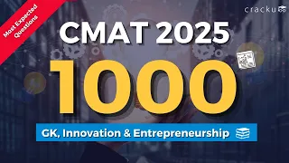 CMAT 2024 Top 1000 Questions 🔥 GK Current Affairs and Innovation & Entrepreneurship