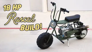 ONE DAY BUILD: 18HP RASCAL MINI BIKE BUILD from GoPowerSports!