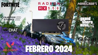 AMD RX 550 2GB EN 2024 - TEST EN JUEGOS