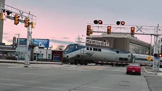 Amtrak arriving in Jackson Michigan