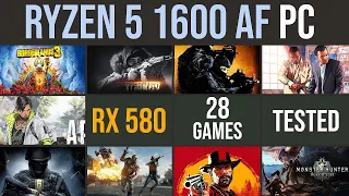 Ryzen 5 1600 AF | RX 580 test in 28 recent games | 1080p