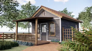 Cozy Small House Design 5x6 M (30 sqm) | Perfect for Couples with charming front porch