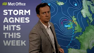 25/09/2023 – Storm Agnes will hit this week - Met Office Weather Forecast