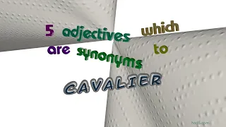 cavalier - 5 adjectives which are synonym of cavalier (sentence examples)