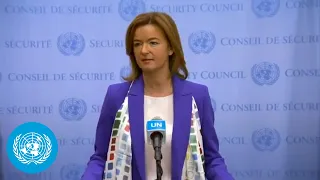 Slovenia on Ukraine - Media Stakeout | Security Council | United Nations