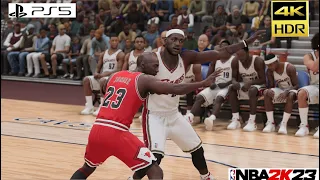 NBA 2K23 Gameplay [PS5] 95-96 Bulls (Prime Jordan) VS 06-07 Cavs ( Young Lebron) 4K HDR