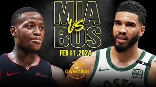 Miami Heat vs Boston Celtics Full Game Highlights | February 11, 2024 | FreeDawkins