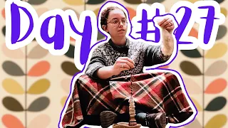 100 Days of Spindle Spinning Challenge: December (Chaos Vlog)