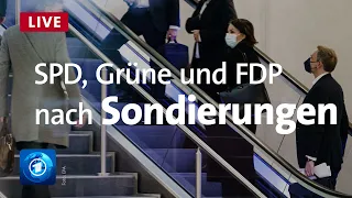Nach Sondierungen: Statements von SPD, Grünen und FDP