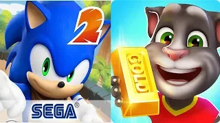 Talking Tom Gold Run Vs Sonic Dash 2 | Android iPad iOS Gameplay