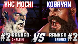 SF6 ▰ YHC MOCHI (#2 Ranked Dhalsim) vs KOBAYAN (#2 Ranked Zangief) ▰ High Level Gameplay