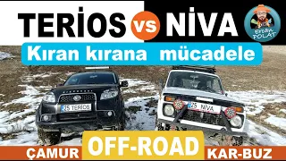 Lada Niva vs Daihatsu Terios off-road