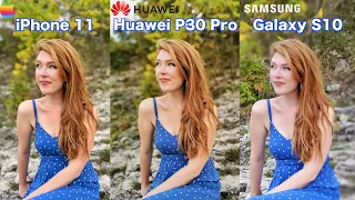 iPhone 11 VS Huawei P30 Pro VS Samsung Galaxy S10 - Camera Comparison!