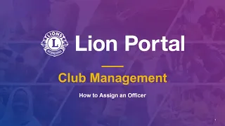 Club Management: How to Assign an Officer