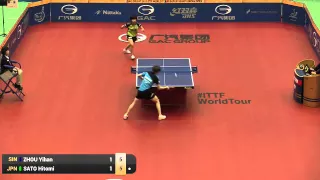 2015 JAPAN OPEN U21 WS SF ZHOU Yihan SIN vs SATO Hitomi JPN