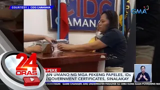Pagawaan umano ng mga pekeng papeles, IDs at ilang government certificates, sinalakay | 24 Oras