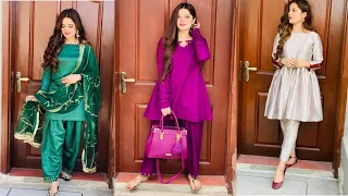 Party Wear Raw Silk dresses 2021|Plain silk short shirt and Kurti Design's |Trendy Silk dresses.