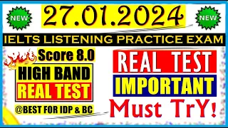 IELTS LISTENING PRACTICE TEST 2024 WITH ANSWERS | 27.01.2024