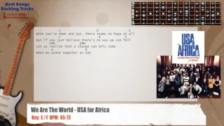 🎸 We Are The World - USA for Africa Guitar Backing Track with chords and lyrics